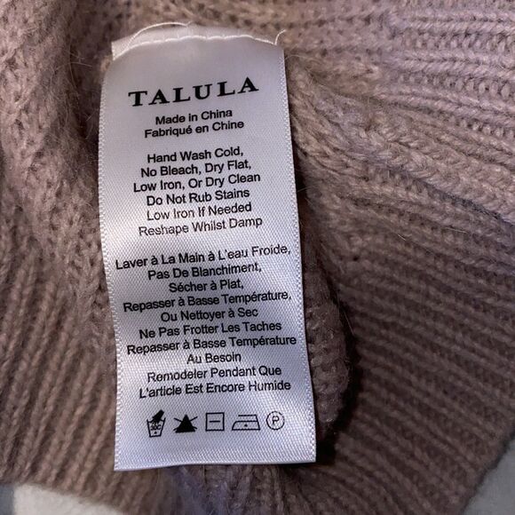 TALULA Tan Angora Goat Hair Knit Sweater-XXS - Picture 6 of 7